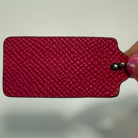 Coach Raspberry Bag Tag - Picture 7 of 8